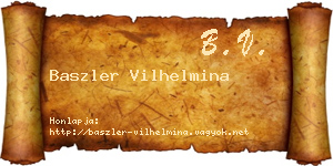 Baszler Vilhelmina névjegykártya